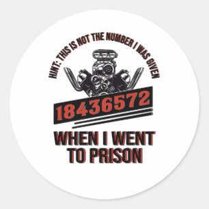 Sticker Rond Mécanique du circuit V8 Moteur Piston 8