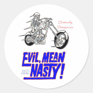 Sticker Rond méchant et méchant