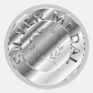Sticker Rond Médaille d'argent