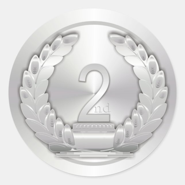 Sticker Rond Médaille d'argent (Devant)