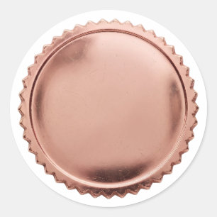 Sticker Rond Médaille de récompense en étoile éclatée avec feui