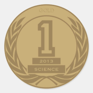 Sticker Rond Médaille d'or académique