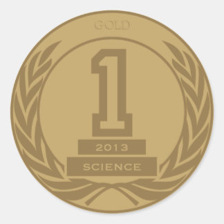 Sticker Rond Médaille d'or académique