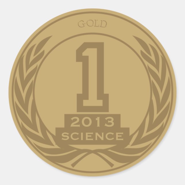 Sticker Rond Médaille d'or académique (Devant)