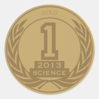 Sticker Rond Médaille d'or académique