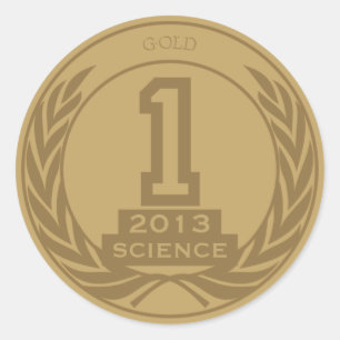Sticker Rond Médaille d'or scolaire