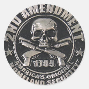 Sticker Rond Médaille du 2e amendement