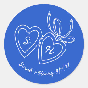 Sticker Rond Médaillon à coeur fantaisiste doodle sketch MODERN