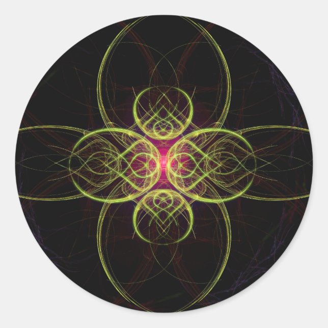 Sticker Rond Médaillon rouge Par Alexandra Cook alias Linandara (Devant)