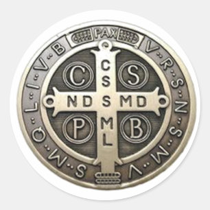 Sticker Rond medalla de San Benito