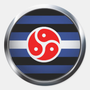 STICKER ROND MEDALLION BD/SM PRIDE