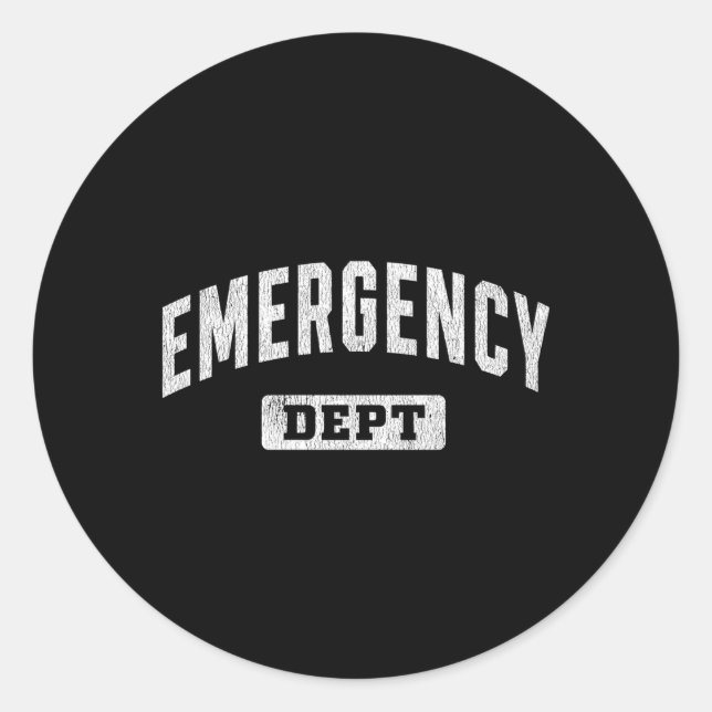 Sticker Rond Médecin Er Du Département D'Urgence Infirmière (Devant)