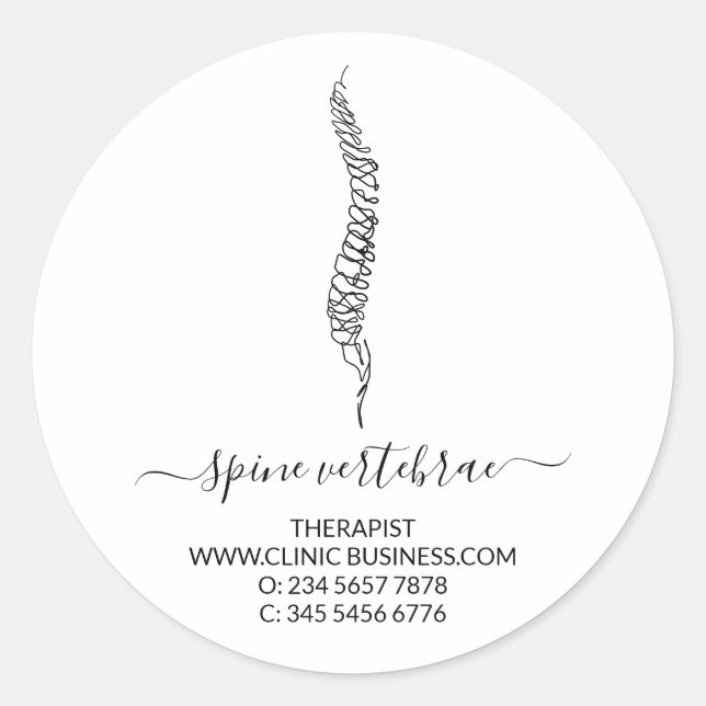 Sticker Rond Médecin orthopédique moderne (Devant)