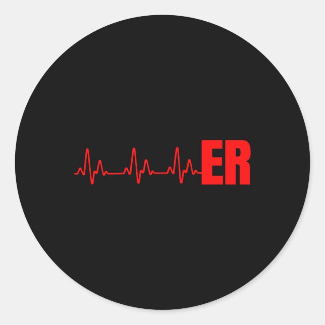 Sticker Rond Médecine d'urgence Salle d'urgence Infirmière Er H (Devant)