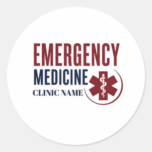 Sticker Rond Médecine d'urgence Santé