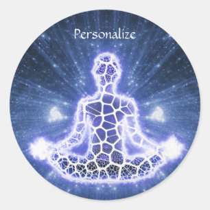 Sticker Rond Méditation Métaphysique Mystique Personnaliser