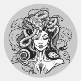 Sticker Rond Medusa