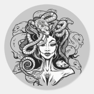 Sticker Rond Medusa