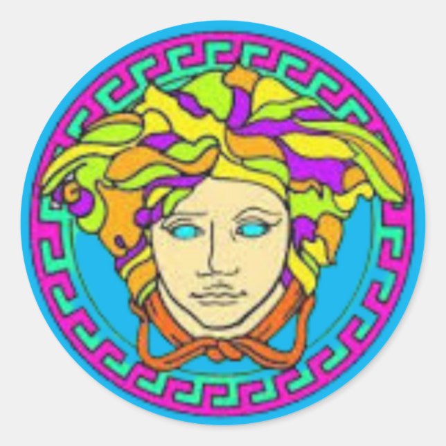 Sticker Rond Medusa de South Beach (Devant)