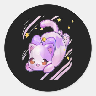 Sticker Rond Meemeow Cats Plush