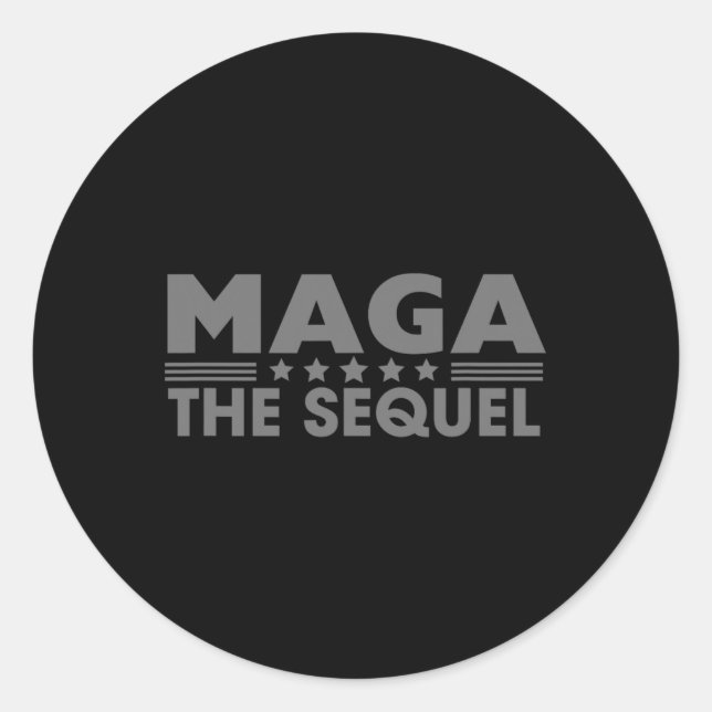 Sticker Rond Mega Trump 2024 remporte le deuxième mandat (Devant)
