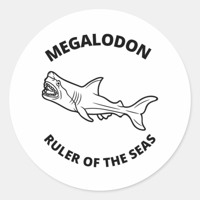 Sticker Rond Megalodon (Devant)