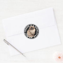 Sticker Rond Meilleur ami Himalayan Chat