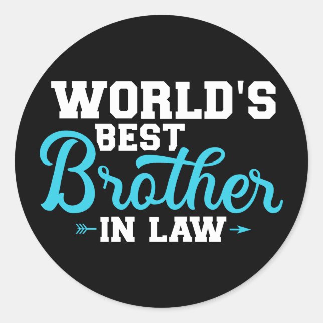 Sticker Rond Meilleur beau-frère du monde (Devant)