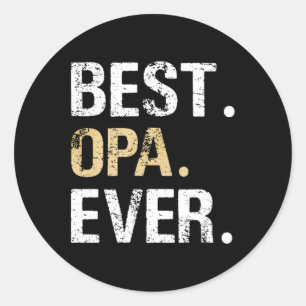Sticker Rond Meilleur Cadeau Opa Graphique De Grand-Fille