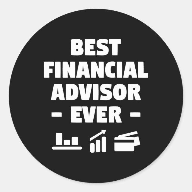 Sticker Rond Meilleur conseiller financier Conseils financiers (Devant)