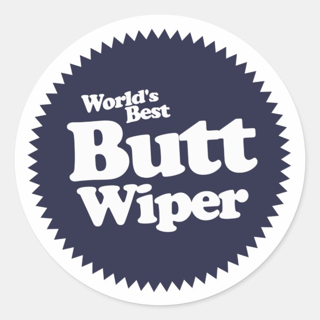 Sticker Rond Meilleur effacement du bouton au monde : diplôme d (Devant)