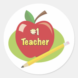 Sticker Rond Meilleur enseignant