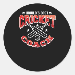 Sticker Rond Meilleur entraîneur de cricket du monde