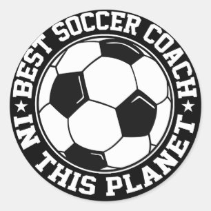 Sticker Rond Meilleur entraîneur de football