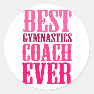 Sticker Rond Meilleur Entraîneur De Gymnastique Jamais