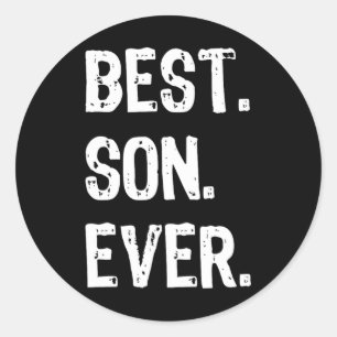 Sticker Rond Meilleur Fils Jamais Drôle Cool de famille