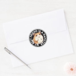 Sticker Rond Meilleur Hamster Ami