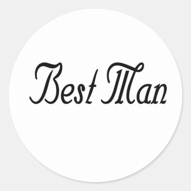 Sticker Rond Meilleur homme (Devant)