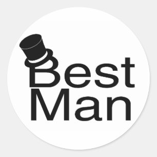 Sticker Rond Meilleur homme Top Hat