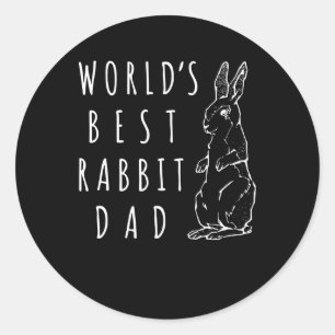 Sticker Rond Meilleur Lapin Papa, Mondes Meilleur Lapin Papa Vê