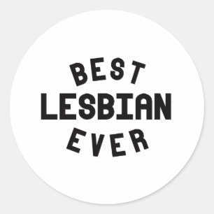 Sticker Rond Meilleur Lesbien