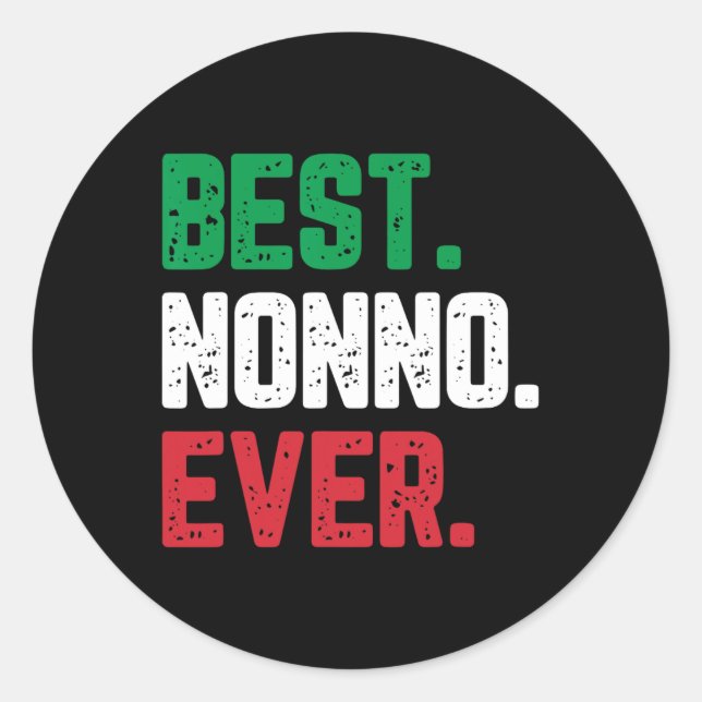 Sticker Rond Meilleur Nonno Jamais Famille Cool amusant (Devant)