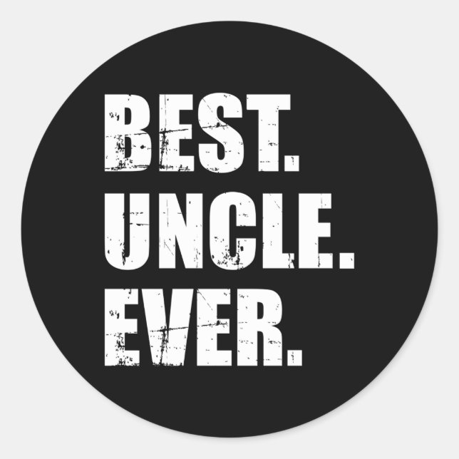 Sticker Rond Meilleur oncle jamais (Devant)
