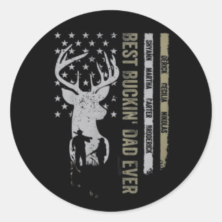 Sticker Rond Meilleur Papa Buckin Jamais, Meilleur Papa Buckin