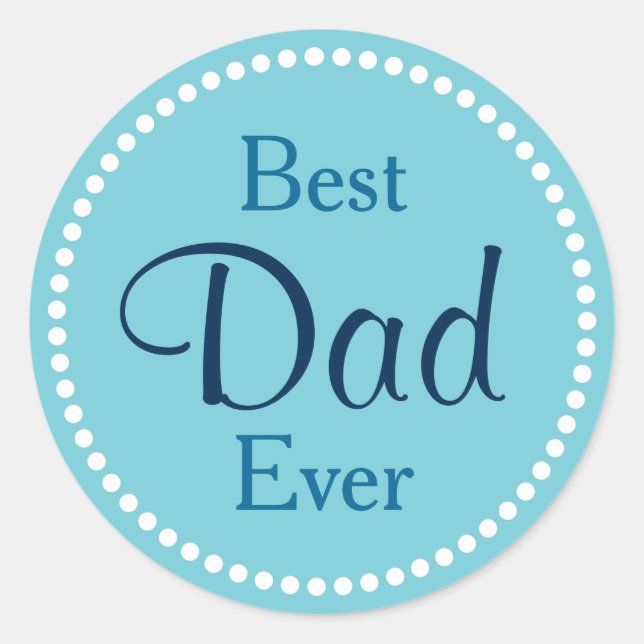 Sticker Rond Meilleur papa jamais (Devant)