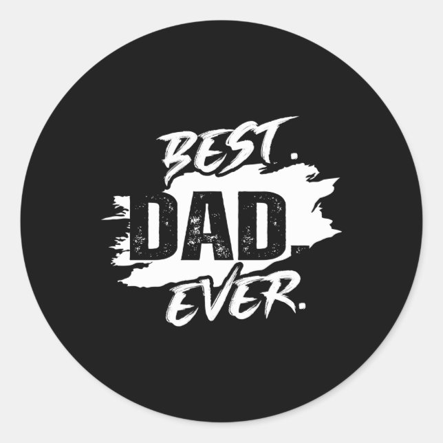 Sticker Rond Meilleur papa jamais (Devant)