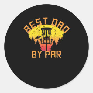 Sticker Rond Meilleur papa par Par Disque Golf Fête des pères
