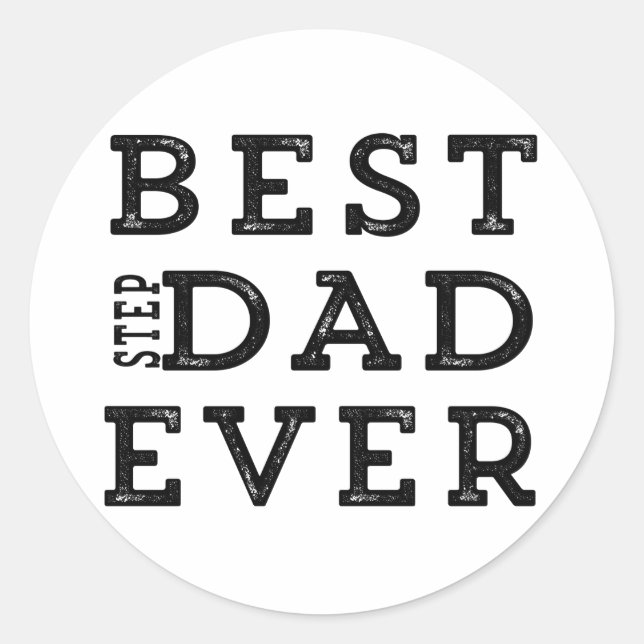 Sticker Rond Meilleur pas papa jamais (Devant)