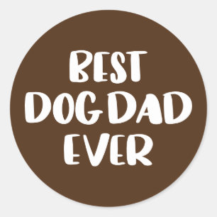 Sticker Rond Meilleur père de chien jamais