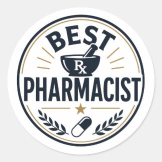 Sticker Rond Meilleur Pharmacien